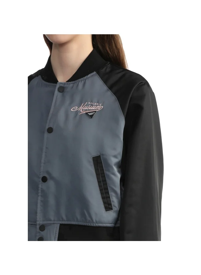 MUSIUM DIV. Embroidered satin baseball jacket