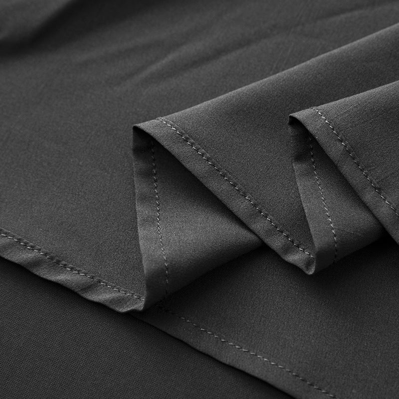 Spot Chubby Sister Elegant Black Dress Summer Large Size Short Sleeve A- Line Dress Slim-Fit Slimming Square Collar Long Dress 1439 - Image 4