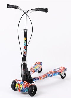 JSAITOYS 4-Wheel Scooter Toy With 2 Leg Support And Non Slip Handle For Kids  - Image 1