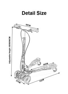 JSAITOYS 4-Wheel Scooter Toy With 2 Leg Support And Non Slip Handle For Kids  - Image 4