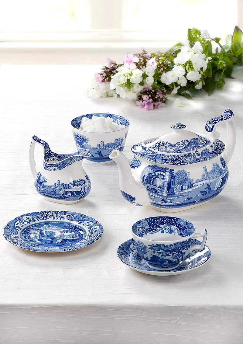 Spode Blue Italian Collection Baking Dish with Handles | Oven to Table Lasagna Dish | Handled Serving Tray | Made of Fine Porcelain | 11.5 x 8 Inch | Blue/White - Image 5