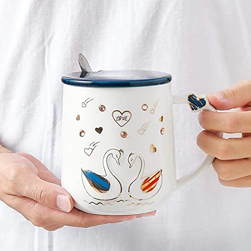NGEL Ceramic Stone Work Printed Mug, Ceramic Coffee Mug with Lid and Spoon, Lovely Mug for Tea & Coffee(Multicolor)-Pack of 1 - Image 2