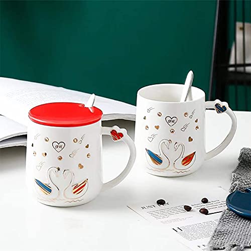NGEL Ceramic Stone Work Printed Mug, Ceramic Coffee Mug with Lid and Spoon, Lovely Mug for Tea & Coffee(Multicolor)-Pack of 1 - Image 4