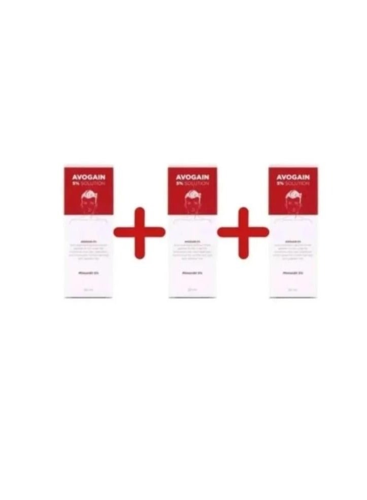 Avalon Avogen Spray Set 5% Minoxidil, Topical Solution Prevents Hair Loss and Regrows Hair, Pack of 3, 50x3ml  - Image 2