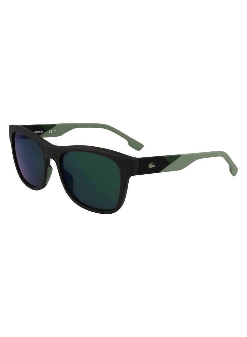 LACOSTE FULL RIM INJ-RUBBER INJECTED LACOSTE SUNS L6043S 5618 (002) MATTE BLACK/GREEN MIRROR - Image 1