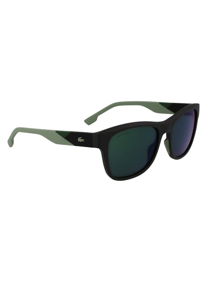LACOSTE FULL RIM INJ-RUBBER INJECTED LACOSTE SUNS L6043S 5618 (002) MATTE BLACK/GREEN MIRROR - Image 3