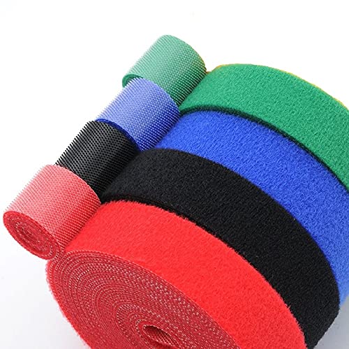 Immech Immech MultiColor Reusable Cable Ties Strap with Double Sided Hook Loop Wire Organizer for Tablet Laptop PC TV Home Office DIY 5 Meter Each 4 Different Color  - Image 2