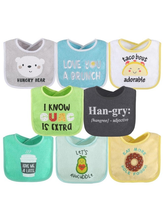 The Peanut Shell The Peanutshell Baby Boy or Girl Terry Bibs Set of 10-100% Cotton, Soft, Absorbent Baby Bibs, Unisex Toddler Boy or Girl Set, Newborn & Infant - Han-Gry - Image 1