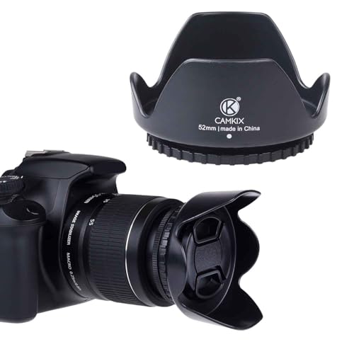 CamKix 67mm Set of 2 Camera Lens Hoods and 1 Lens Cap - Rubber (Collapsible) + Tulip Flower - Sun Shade/Shield - Reduces Lens Flare and Glare - Blocks Excess Sunlight (67 mm, Rubber Hood + Tullip Hood + Cap) - Image 3