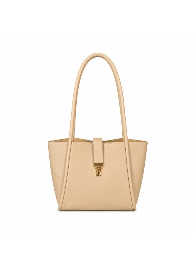 Women’s Shoulder Tote Bag Set with Matching Zipper Pouch, Long Handles and Front Metal Lock for Work and Everyday Use - Image 3