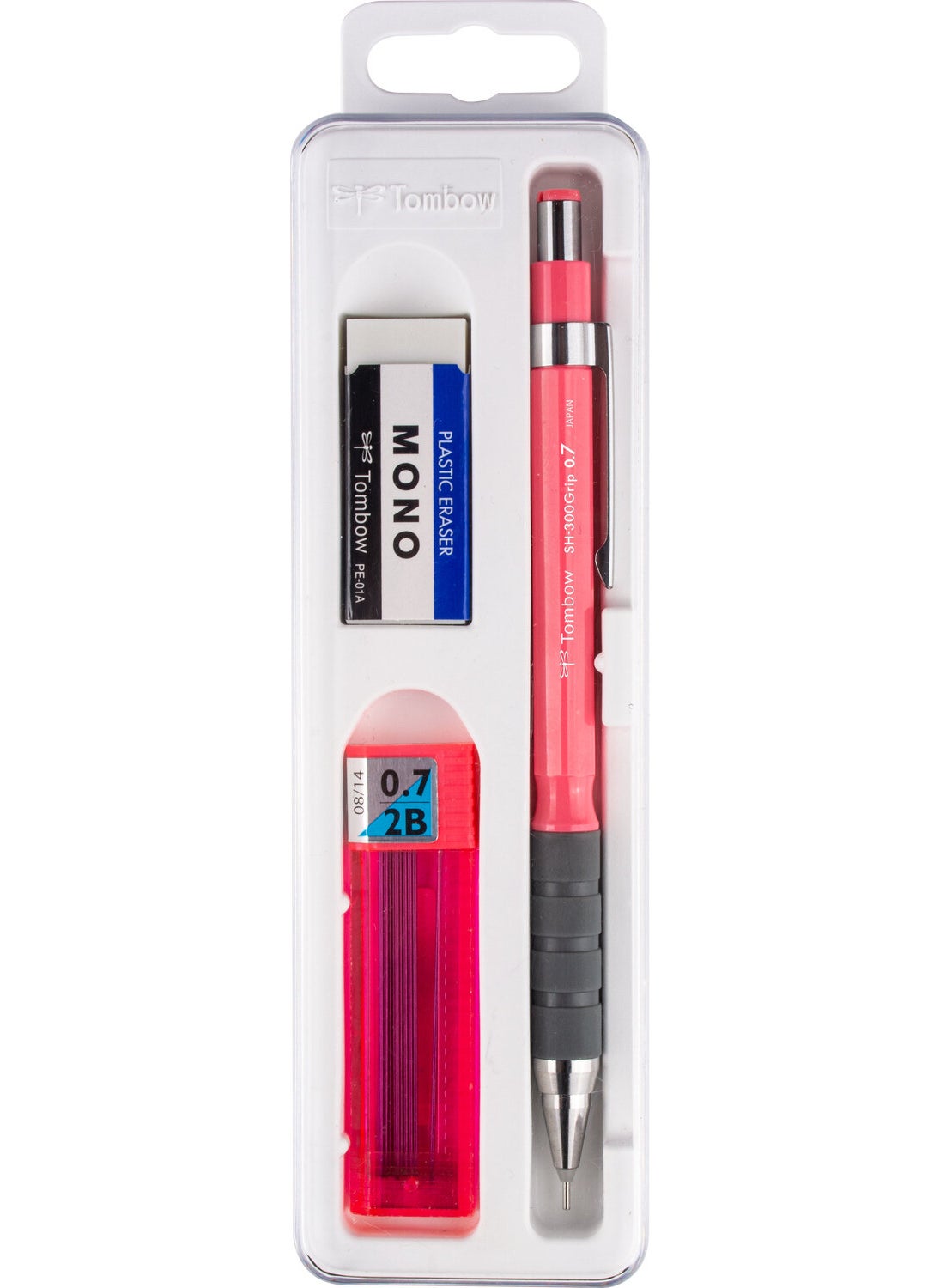 Tombow - Sh-300 Grip 0.7 mm Plastic Box Set - Pink - Image 1