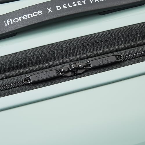 florence by mills Spin Me Away Hardside Expandable Luggage with Spinner Wheels, Sage Green, Checked-Medium 24 Inch - Image 4