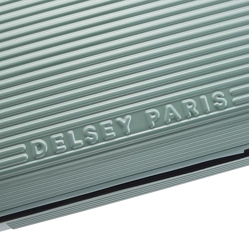 florence by mills Spin Me Away Hardside Expandable Luggage with Spinner Wheels, Sage Green, Checked-Medium 24 Inch - Image 2