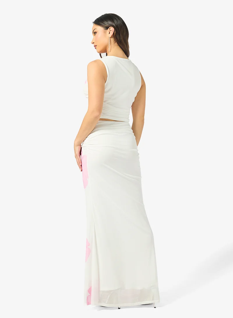 Ginger Floral Fitted Top & Skirt Coord Set