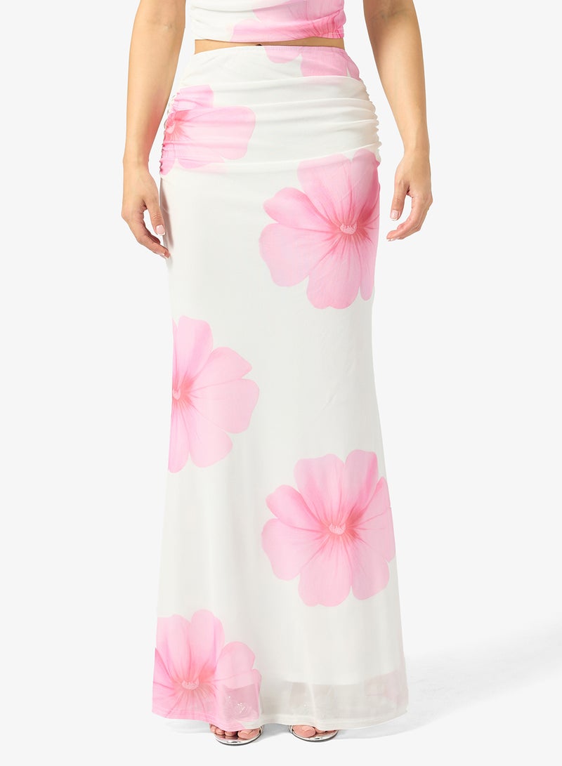 جينجر طقم بلوزة وتنورة مطبوعة بالزهور - Image 4