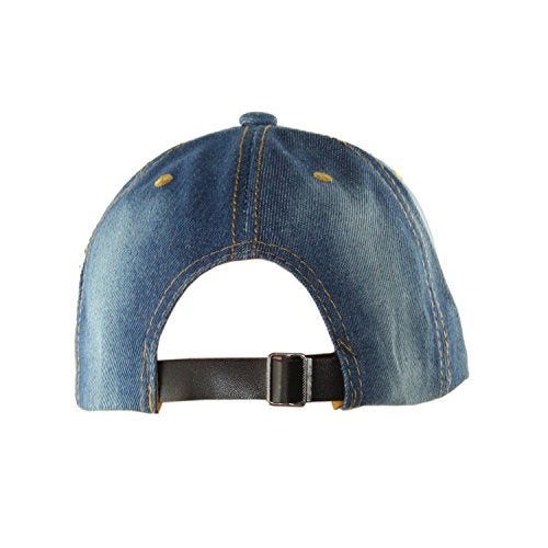 AISHNE Women American Flag Rhinestone Jeans Denim Baseball Adjustable Hat Blue - Image 4