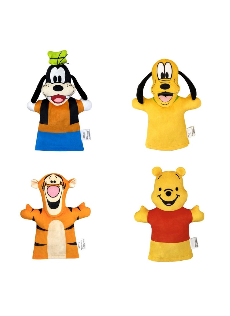 Y&D - 4 Pieces Disney Winnie Bear And Friends Soft Hand Puppets Set Parent Child Interactive Plush Toy Role Playing - Image 1