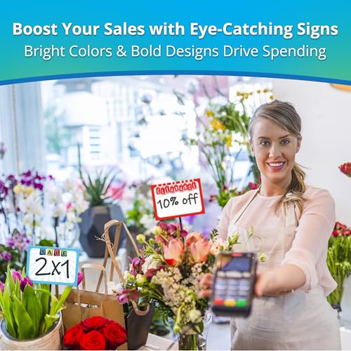 Retail Genius Sale Sign Bulk Variety 60 Pack. Durable 5x7 Price Tags Promote Business At Yard, Estate and Garage Sales. Special Display Card Supplies For Pawn Shops, Flea Markets and Clearance Stores - Image 5