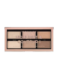 Profusion Cosmetics Mini Artistry Highlight & Contour I Palette Makeup Kit Long Lasting And Soft Powder Formula Light Medium  - Image 1