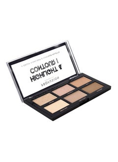 Profusion Cosmetics Mini Artistry Highlight & Contour I Palette Makeup Kit Long Lasting And Soft Powder Formula Light Medium  - Image 4