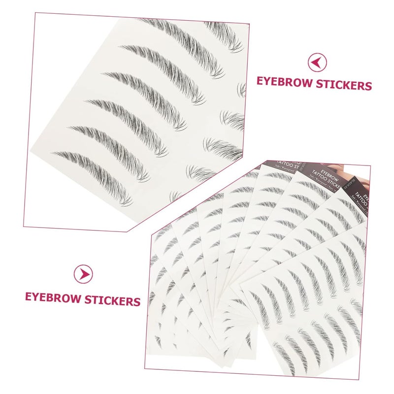 All-round unified build Ipetboom 12pcs Eyebrow Stickers Natural-looking Fake Eyebrow Tattoos for Effortless Makeup Reusable Easy to Apply for Daily Use Special Occasions General need oriented design - Image 4