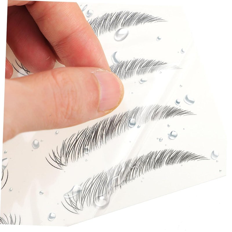 All-round unified build Ipetboom 12pcs Eyebrow Stickers Natural-looking Fake Eyebrow Tattoos for Effortless Makeup Reusable Easy to Apply for Daily Use Special Occasions General need oriented design - Image 3