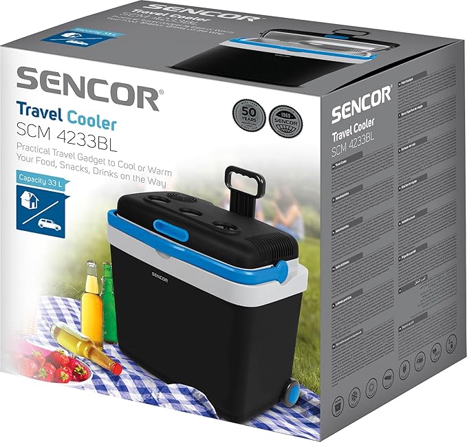 Sencor SCM 4233BL Travel Cooler & Warmer, 33L Capacity, with Wheels and Retractable Handle - Image 2