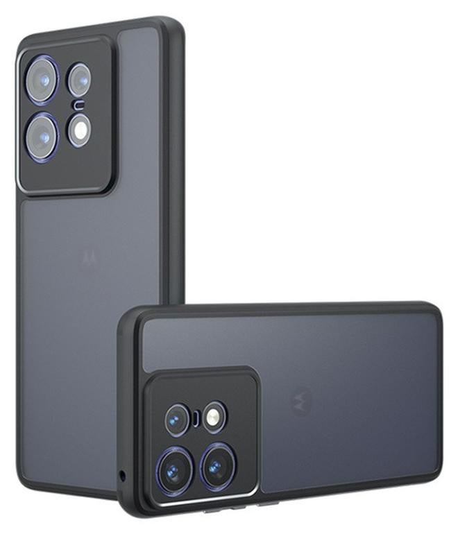 Case for Motorola Edge 50 Pro, Frosted Translucent Back Protective Slim Phone Cover, Anti-Fingerprints,Anti-Fall Drop Protection,Shockproof Case for Motorola Edge 50 Pro (Black) - Image 1