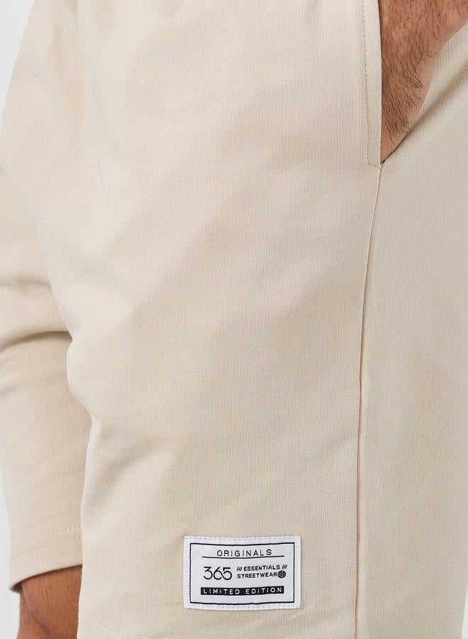 Styli Badge Detail Regular Fit Terry Shorts - Image 3