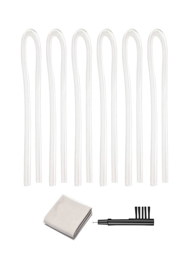 Jofi linkim 6 Pieces Hearing Aid Tubes Replacement Behind The Ear Earmold,Standard Prebent Tubing Size #13 with Cleaning Tool (3.2 * 2mm) - Image 1