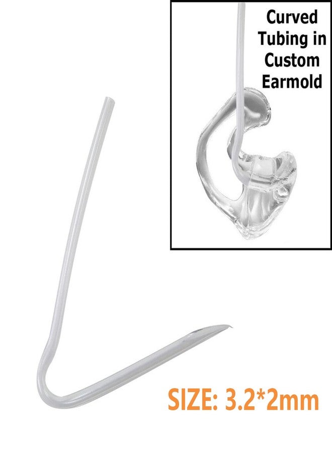 Jofi linkim 6 Pieces Hearing Aid Tubes Replacement Behind The Ear Earmold,Standard Prebent Tubing Size #13 with Cleaning Tool (3.2 * 2mm) - Image 2