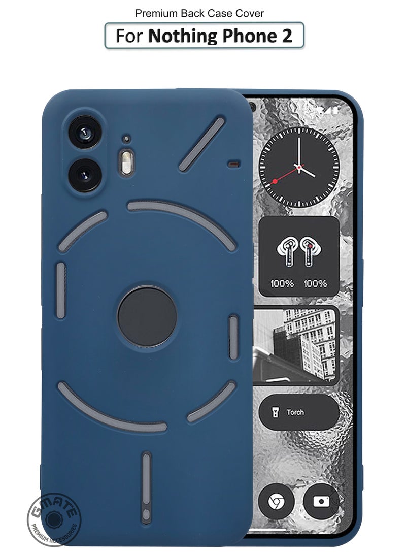 GMATE Nothing Phone 2 -  Soft Flexible Silicone Protective Back Case Cover -Lavender Blue - Image 1