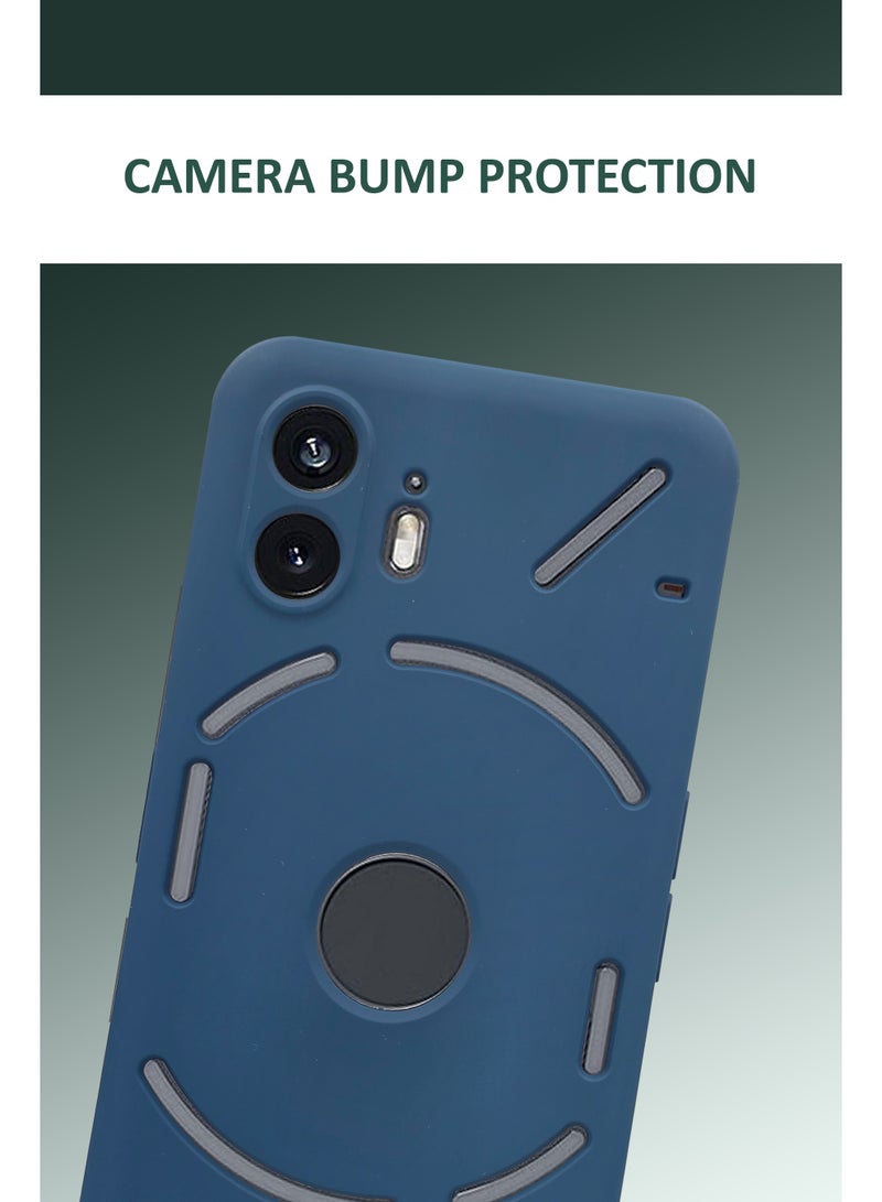 GMATE Nothing Phone 2 -  Soft Flexible Silicone Protective Back Case Cover -Lavender Blue - Image 3
