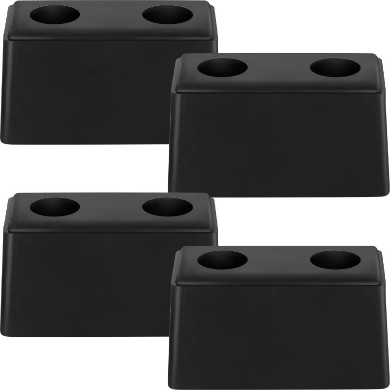 Flutesan 4 Pcs Rubber Bumper Pads 6 x 315 x 3 Inch Dock Bumpers Automotive Blocks Rubber Bump Stop Black Guards Dock Buffer for Truck and Trailer Protection Equipment and Delivery Bays