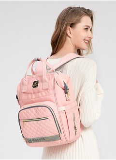 Majestic 139 Baby Maternity Diaper Waterproof Multifunctional large capacity backpack bag with USB Charging output - Sky Blue/PinK  - Image 4