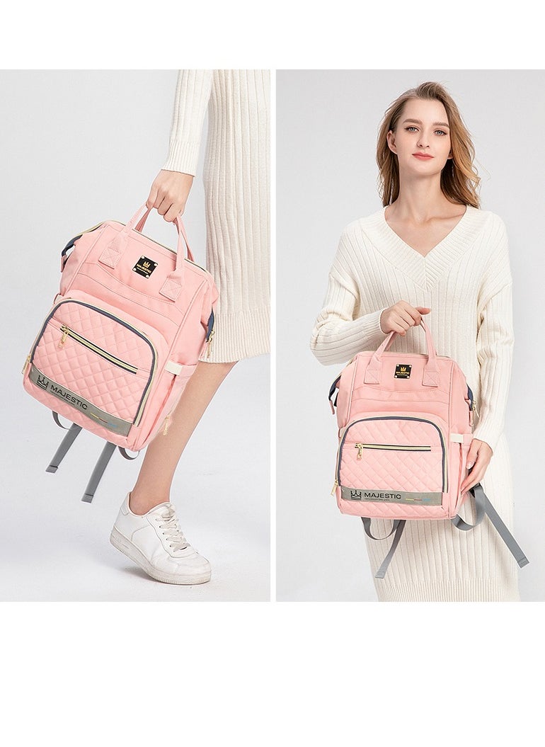 Majestic 139 Baby Maternity Diaper Waterproof Multifunctional large capacity backpack bag with USB Charging output - Sky Blue/PinK  - Image 5
