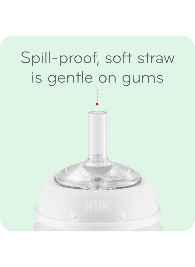 NUK Learner Straw Cup, 10oz, 2-Pack - Toddler Sippy Cup with Soft Straw for Easy Drinking, Suitable for Ages 8 Months and Up, Timeless Collection - Image 3