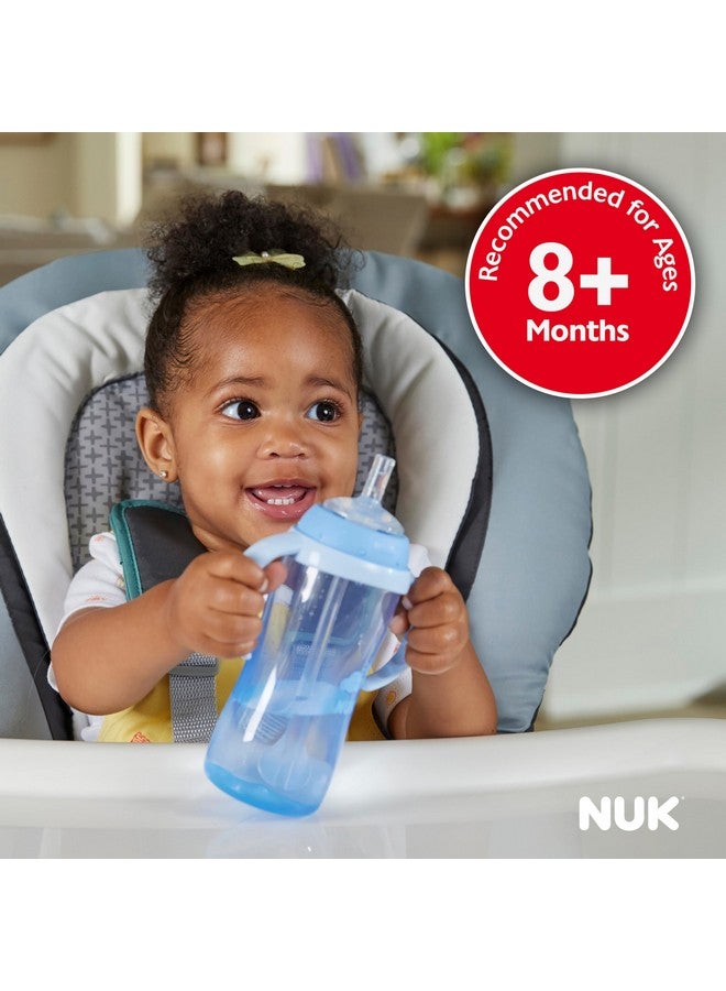 NUK Learner Straw Cup, 10oz, 2-Pack - Toddler Sippy Cup with Soft Straw for Easy Drinking, Suitable for Ages 8 Months and Up, Timeless Collection - Image 4