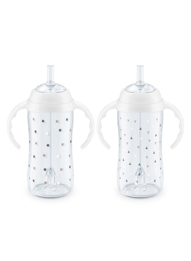 NUK Learner Straw Cup, 10oz, 2-Pack - Toddler Sippy Cup with Soft Straw for Easy Drinking, Suitable for Ages 8 Months and Up, Timeless Collection - Image 1