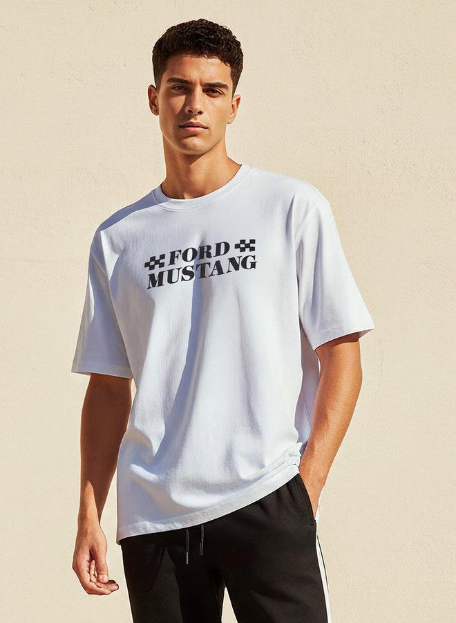 SP Characters Ford Mustang Print Men Regular Fit Crew Neck Short Sleeve T-shirt - Image 1