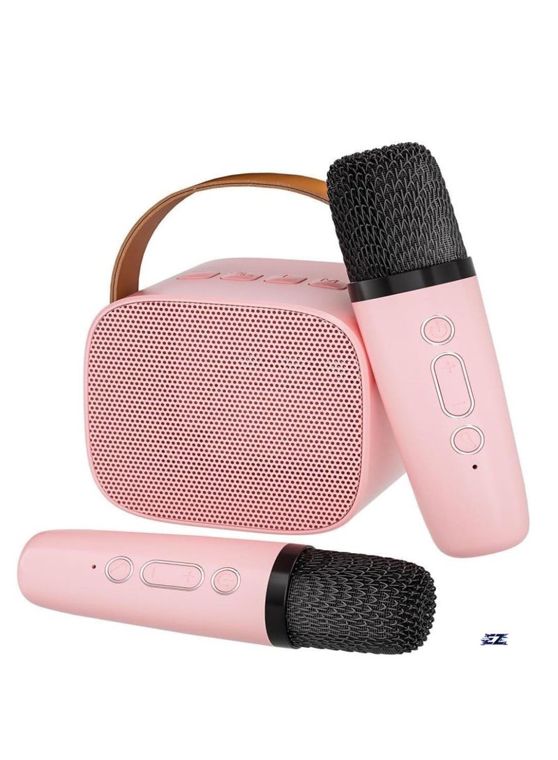 ELTRAZONE New Portable Bluetooth Karaoke Speaker with 2 Wireless Mics – Perfect for Kids & Adults – High-Quality Sound, Wireless Connectivity, LED Lights & Built-In Rechargeable Battery – Ideal for Parties, Singing, and Family Fun  - Image 1