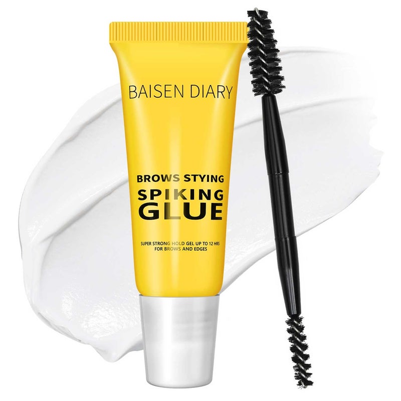 BAISEN DIARY غراء تصفيف الحواجب - جل تثبيت الحواجب الشفاف، جل تثبيت الحواجب لثبات طويل الأمد، جل حواجب مقاوم للماء والعرق، مظهر طبيعي خالي من العيوب، مثالي للاستخدام في صالونات التجميل والمنزل - Image 1