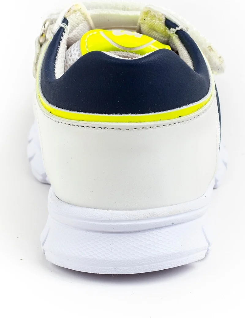 ام ان بي سي Minipicco Boys White Anatomically Supported Children's Sports Shoes