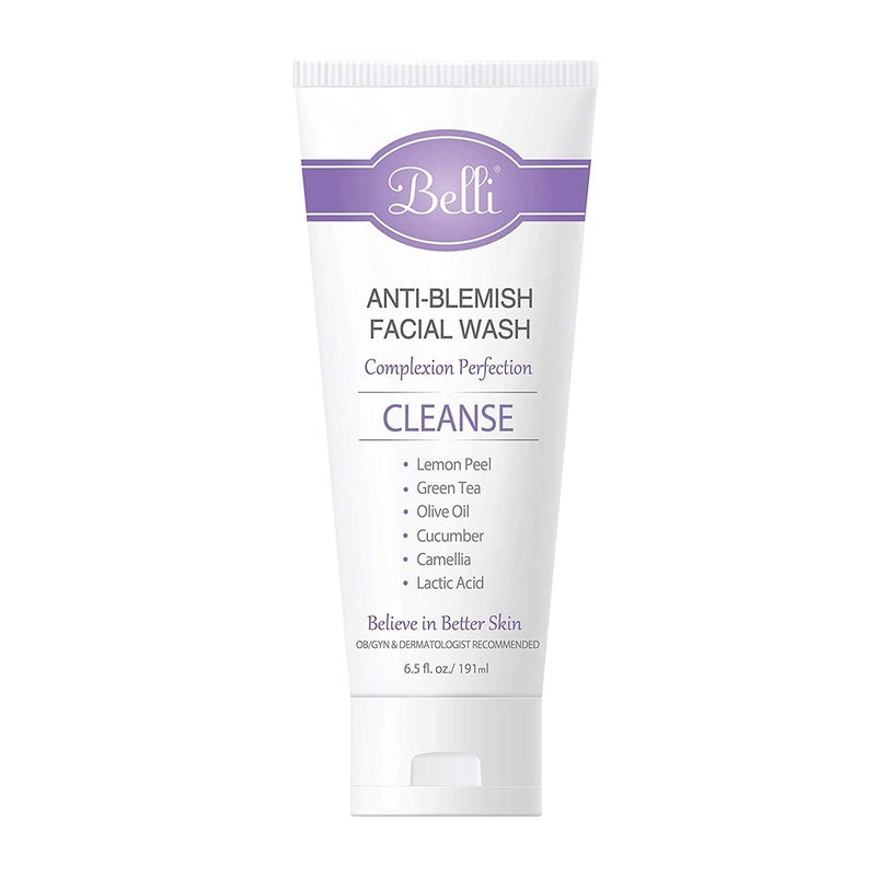 Belli Skincare Anti-Blemish Facial Wash Gel Cleanser | Anti Acne for sensitive skin, pregnancy safe, Natural Extract Face Wash for All skin types | 6.5 Ounce - Image 1