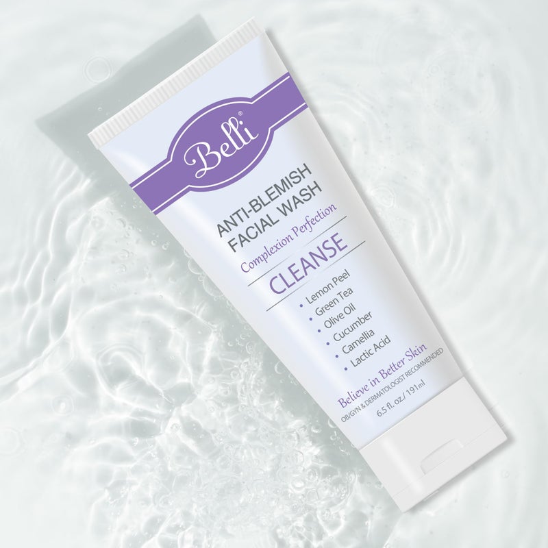 Belli Skincare Anti-Blemish Facial Wash Gel Cleanser | Anti Acne for sensitive skin, pregnancy safe, Natural Extract Face Wash for All skin types | 6.5 Ounce - Image 2