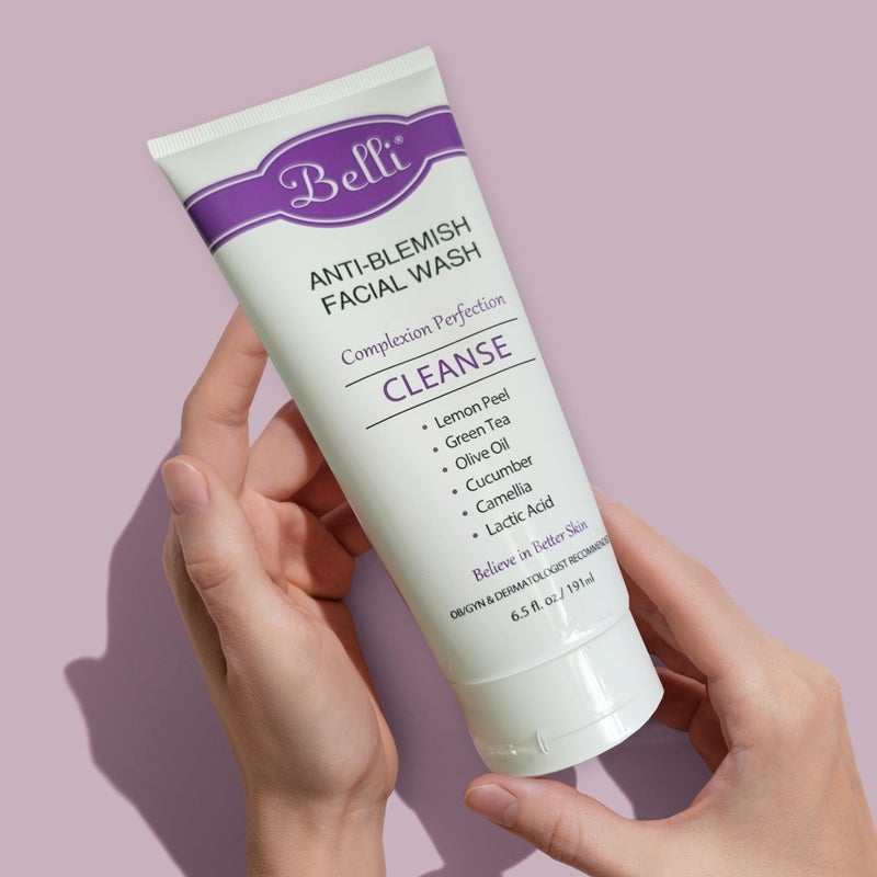 Belli Skincare Anti-Blemish Facial Wash Gel Cleanser | Anti Acne for sensitive skin, pregnancy safe, Natural Extract Face Wash for All skin types | 6.5 Ounce - Image 3