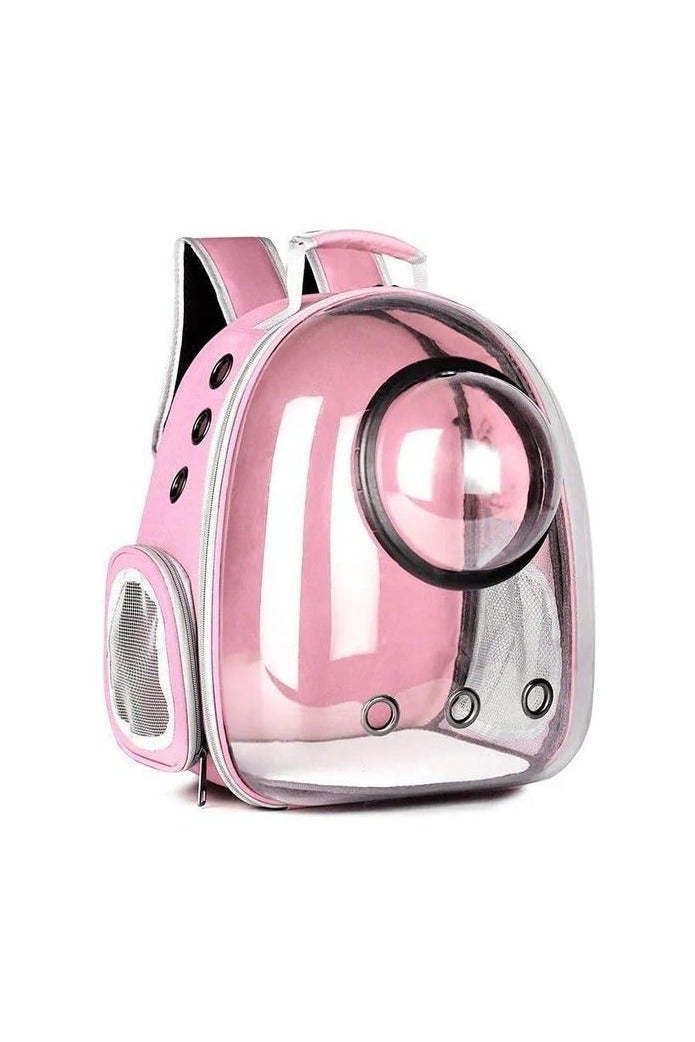 شنطة ظهر بتصميم فقاعات لحمل القطط على شكل كبسولة فضائية للكلاب الصغيرة والقطط الكبيرة، شنطة ظهر بتصميم فقاعات شفافة للمشي لمسافات طويلة والسفر والاستخدام الخارجي - Image 1
