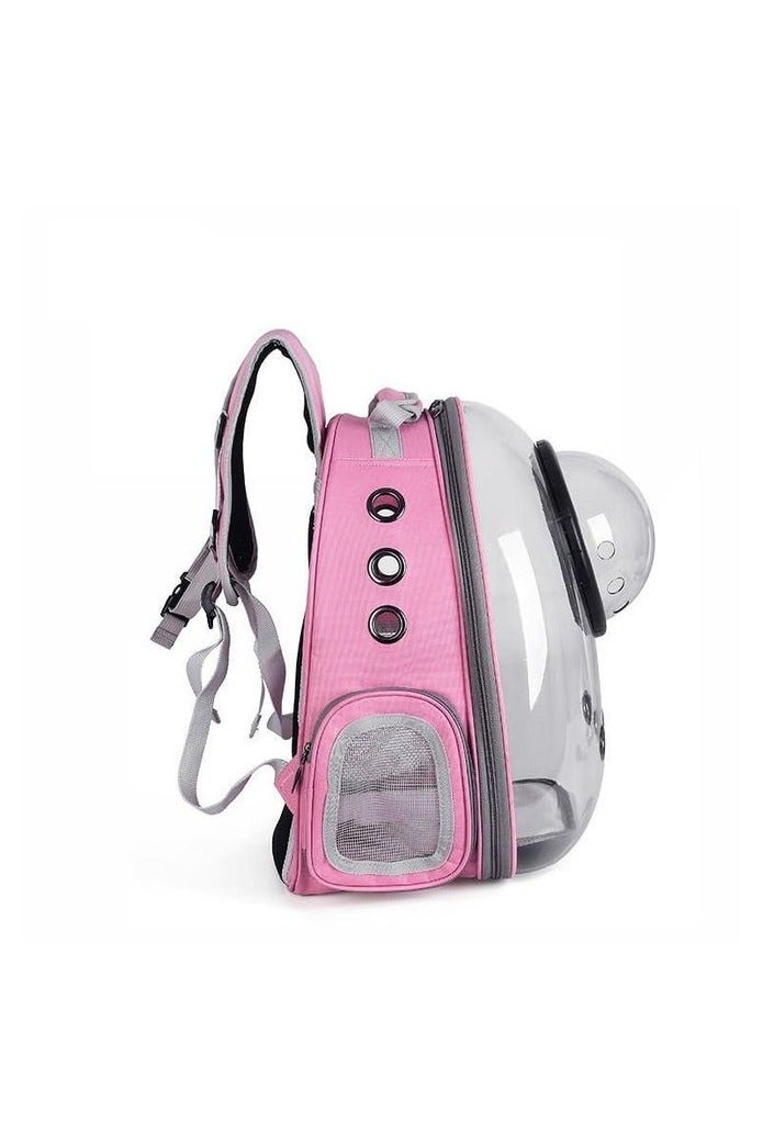 شنطة ظهر بتصميم فقاعات لحمل القطط على شكل كبسولة فضائية للكلاب الصغيرة والقطط الكبيرة، شنطة ظهر بتصميم فقاعات شفافة للمشي لمسافات طويلة والسفر والاستخدام الخارجي - Image 2