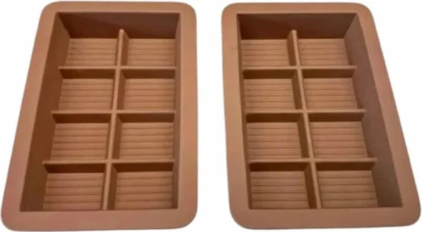 بييف Famous Dubai Chocolate Mold Silicone 8 Compartments 2 Pieces