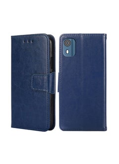 Case Cover For For Nokia C02 TA-1522 Crystal Texture Leather Phone Case(Royal Blue)